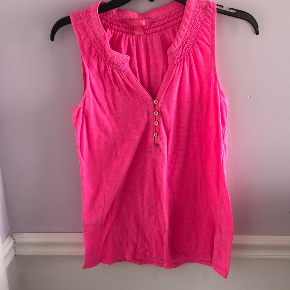 Lily Pulitzer Hot Pink Sleeveless Top